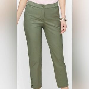 Talbots Women's Perfect Crop Green Pants Size 6